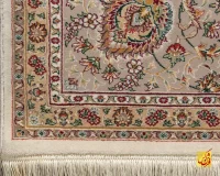 فرش کلاسیک کد 021_ رنگ 1008 کرم حاشیه فیلی