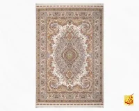 فرش کلاسیک کد 023_ رنگ 1008 کرم حاشیه فیلی