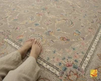 فرش کلاسیک کد 040_ رنگ 2037 نقره‌ای - Image 10