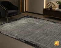 فرش وینتیج N05 طوسی مشکی