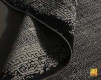 فرش وینتیج N6 طوسی مشکی - Image 6