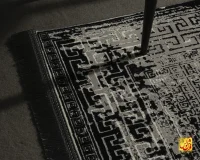 فرش وینتیج N6 طوسی مشکی - Image 3