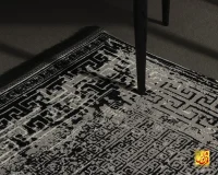 فرش وینتیج N6 طوسی مشکی