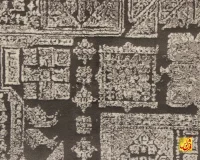 فرش وینتیج N9 طوسی حاشیه مشکی - Image 9