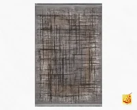 فرش مینیمال 41005 نقره ای - Image 2