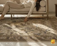 فرش کلاسیک 75012 کرم طوسی