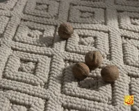 فرش مینیمال 8018 سفید کرم - تصویر 3