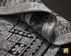 فرش وینتیج N10 طوسی مشکی - Image 6