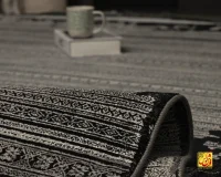 فرش وینتیج N8 طوسی مشکی - تصویر 3