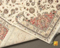 فرش کلاسیک 7502 کرم حاشیه گلبهی - Image 7