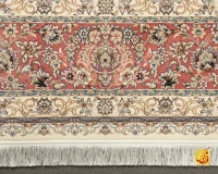 فرش کلاسیک 7502 کرم حاشیه گلبهی - Image 9