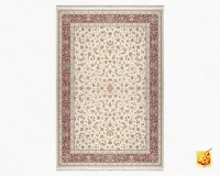 فرش کلاسیک 7502 کرم حاشیه شرابی - Image 2