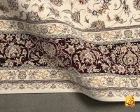 فرش کلاسیک 7502 کرم حاشیه شرابی - Image 8