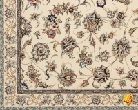 فرش کلاسیک 7502 کرم حاشیه شرابی - Image 7
