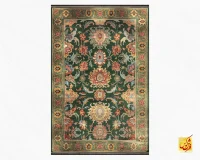 فرش ابریشم ماشینی L1017 سبز - Image 2