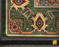 فرش ابریشم ماشینی L1017 سبز - Image 8