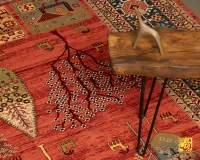 فرش وینتیج کد 184_ رنگ 2549 آجری - تصویر 3