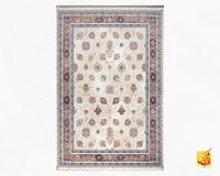 فرش وینتیج 233 کرم حاشیه لاکی - تصویر 2