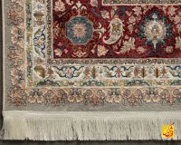 فرش کلاسیک 235 آبی حاشیه لاکی - تصویر 10