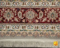 فرش کلاسیک 235 آبی حاشیه لاکی - تصویر 9
