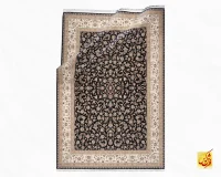 فرش کلاسیک 7502 سرمه ای - تصویر 2