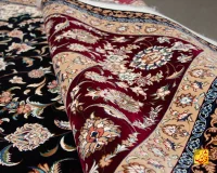 فرش کلاسیک 7521 سرمه ای حاشیه شرابی - تصویر 8