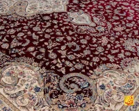 فرش کلاسیک 7535 شرابی - تصویر 3