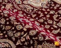 فرش کلاسیک 7535 شرابی - تصویر 5