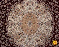 فرش کلاسیک 7535 شرابی - تصویر 4