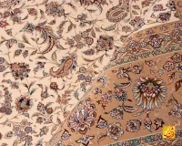 فرش کلاسیک 7542 کرم حاشیه بژ - تصویر 4