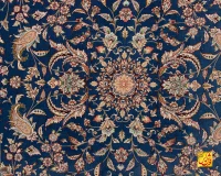 فرش کلاسیک 7542 آبی - تصویر 5