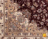 فرش کلاسیک 7555 شرابی - تصویر 4