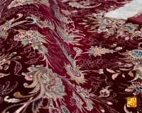 فرش کلاسیک 7555 شرابی - تصویر 5