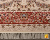 فرش کلاسیک شاهکار کرم حاشیه گلبهی - تصویر 8