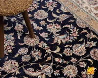 فرش کلاسیک 7502 سرمه ای - تصویر 3