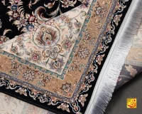 فرش کلاسیک 7502 سرمه ای - تصویر 9