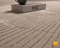 فرش مینیمال 77129 کرم طوسی - تصویر 5