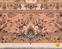 فرش کلاسیک 7555 کرم حاشیه صورتی - تصویر 7