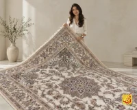 فرش کلاسیک جواهر کرم