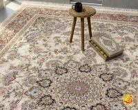 فرش کلاسیک سلطان کرم حاشیه گلبهی